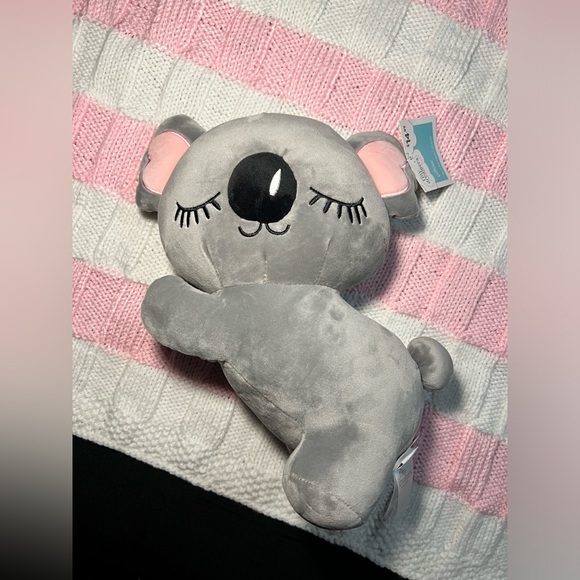 Handmade Pink & White Blanket + Koala Pillow NWT - Picture 3 of 8